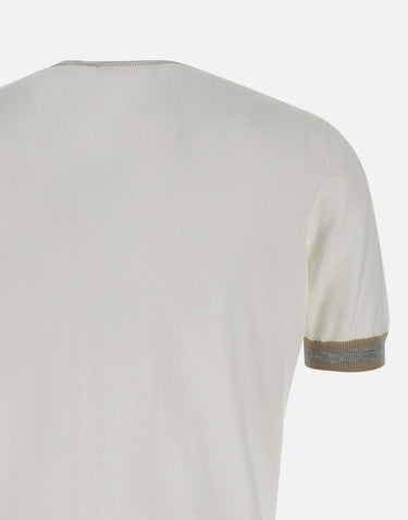 GRAN SASSO Maglia a maniche corte in cotone WHITE Uomo 