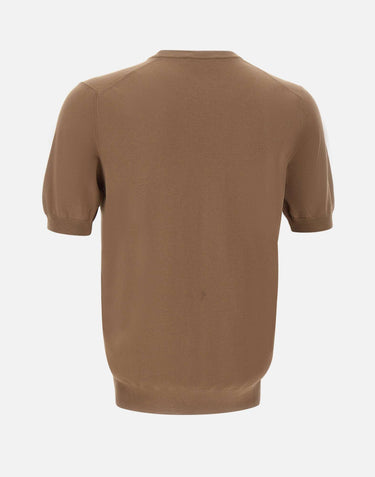 GRAN SASSO Maglia in cotone a maniche corte BROWN Uomo 