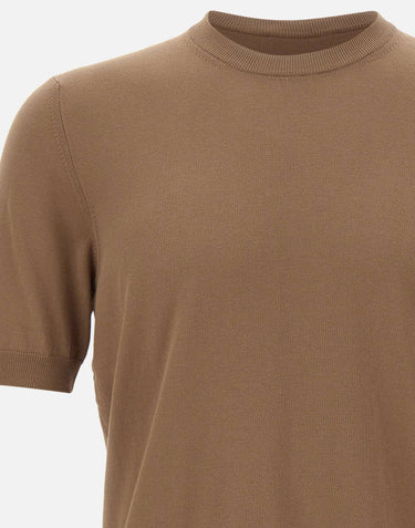 GRAN SASSO Maglia in cotone a maniche corte BROWN Uomo 