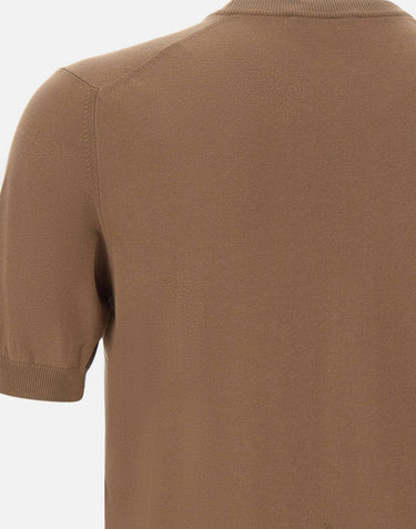 GRAN SASSO Maglia in cotone a maniche corte BROWN Uomo 