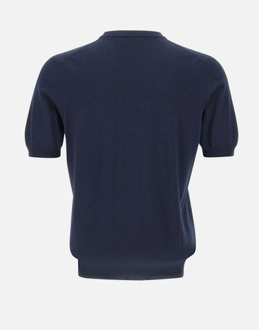 GRAN SASSO Maglia in cotone a maniche corte BLUE Uomo 