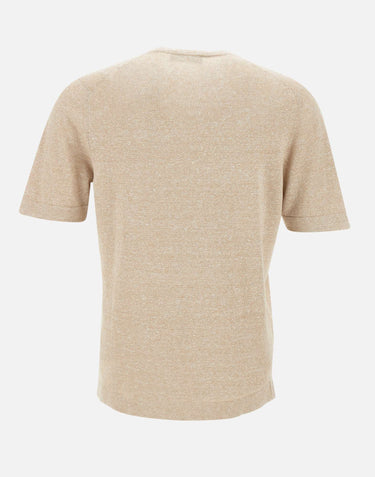 T-shirt in lino e cotone 57140 18637109 GRAN SASSO 