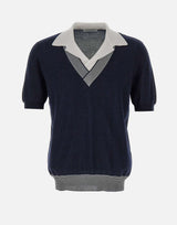 GRAN SASSO Polo con scollo a V BLUE Uomo 