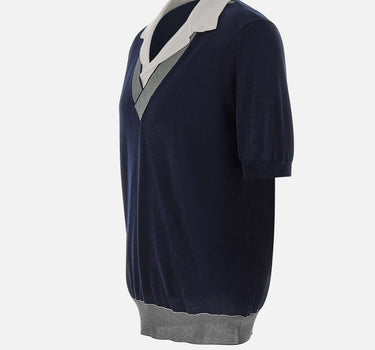 GRAN SASSO Polo con scollo a V BLUE Uomo 