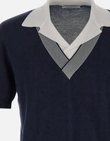 GRAN SASSO Polo con scollo a V BLUE Uomo 