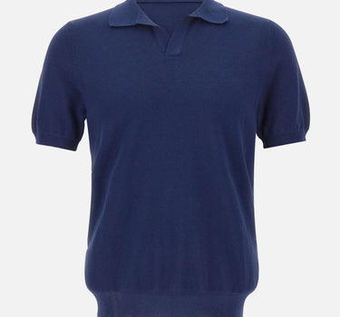 GRAN SASSO Polo in maglia di cotone BLUE Uomo 