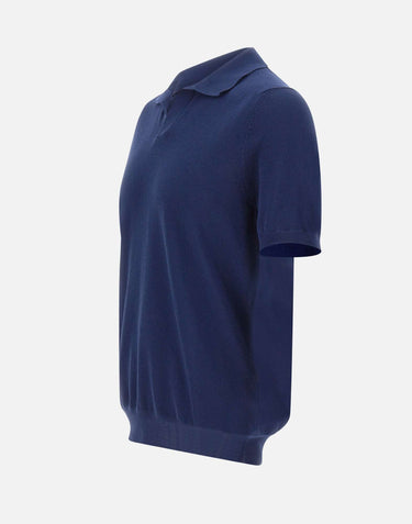 GRAN SASSO Polo in maglia di cotone BLUE Uomo 
