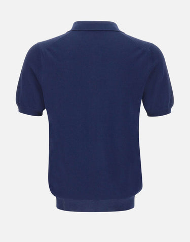 GRAN SASSO Polo in maglia di cotone BLUE Uomo 