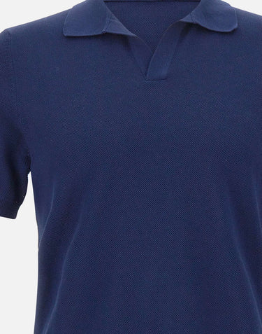 GRAN SASSO Polo in maglia di cotone BLUE Uomo 