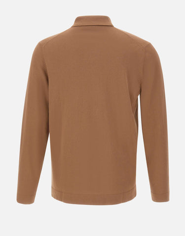 GRAN SASSO Camicia in maglia di cotone BROWN Uomo 