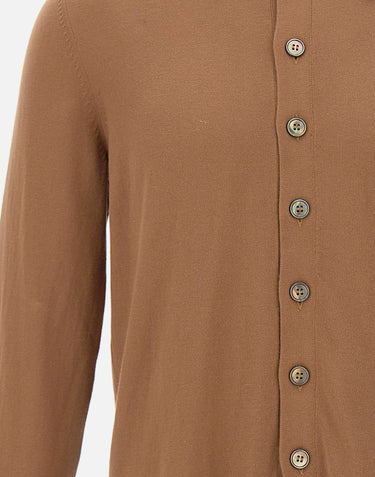 GRAN SASSO Camicia in maglia di cotone BROWN Uomo 