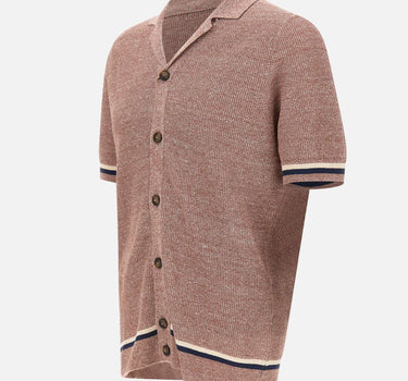 GRAN SASSO Camicia in maglia di lino e cotone RED Uomo 
