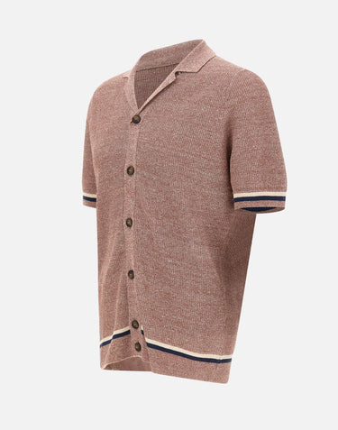 GRAN SASSO Camicia in maglia di lino e cotone RED Uomo 