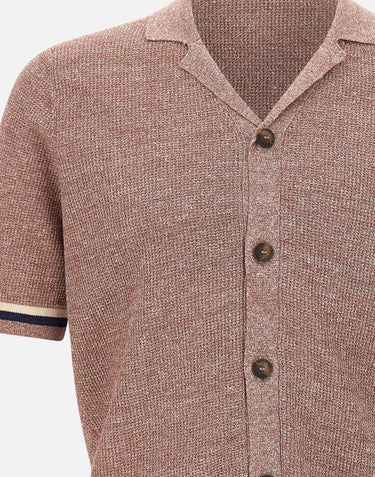 GRAN SASSO Camicia in maglia di lino e cotone RED Uomo 