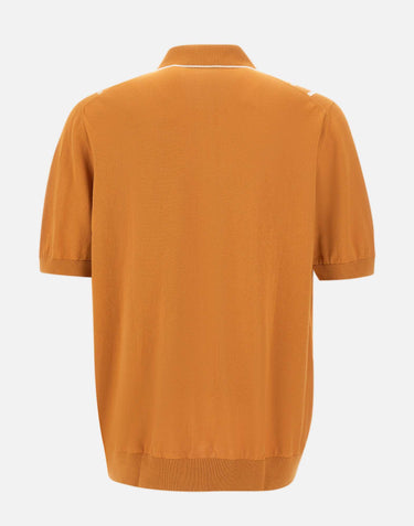 GRAN SASSO Camicia in maglia con intarsio a righe ORANGE Uomo 