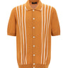 GRAN SASSO Camicia in maglia con intarsio a righe ORANGE Uomo 