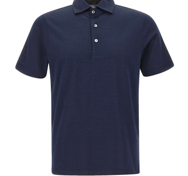 GRAN SASSO Polo in cotone filo di Scozia BLUE Uomo 