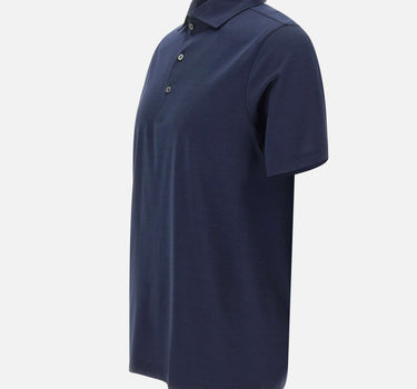 GRAN SASSO Polo in cotone filo di Scozia BLUE Uomo 