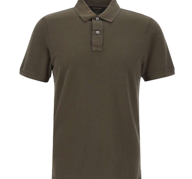 GRAN SASSO Polo in cotone vintage BROWN Uomo 