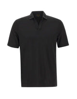 GRAN SASSO Polo skipper in cotone BLACK Uomo 