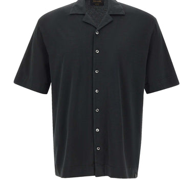 GRAN SASSO Camicia in cotone vintage BLACK Uomo 