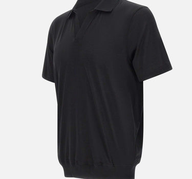 GRAN SASSO Polo in cotone BLACK Uomo 