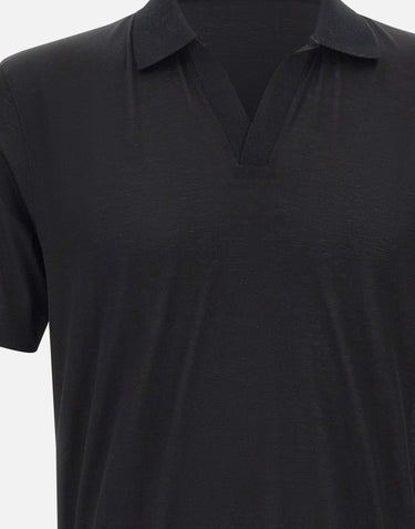 GRAN SASSO Polo in cotone BLACK Uomo 