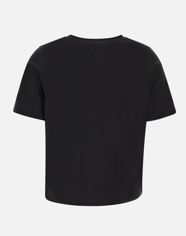 GRAN SASSO T-shirt in cotone con scollo a V BLACK Donna 