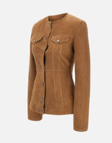 HAIKURE Giacca "Temple Suede" BROWN Donna 