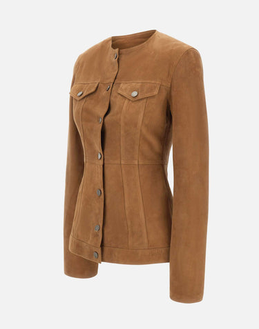 HAIKURE Giacca "Temple Suede" BROWN Donna 