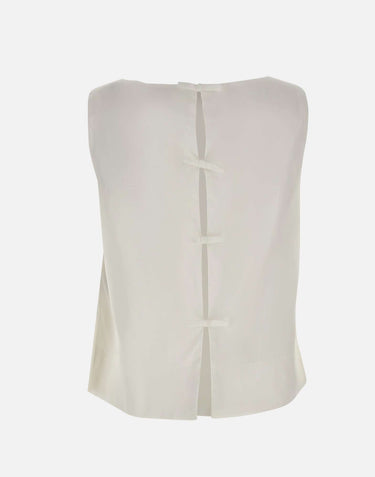 HERNO Blusa con fiocchetti WHITE Donna 