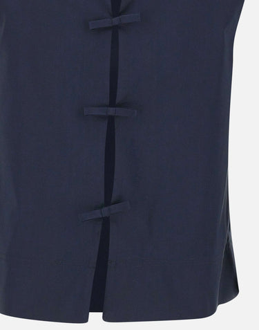 HERNO Blusa con fiocchetti BLUE Donna 