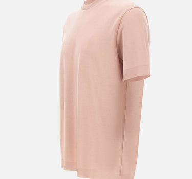 HERNO T-shirt in jersey effetto maglia Pink Uomo 