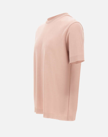 HERNO T-shirt in jersey effetto maglia Pink Uomo 