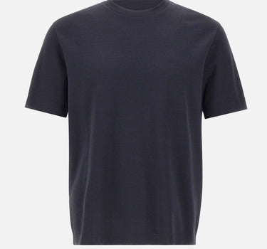 HERNO T-shirt in jersey effetto maglia BLUE Uomo 