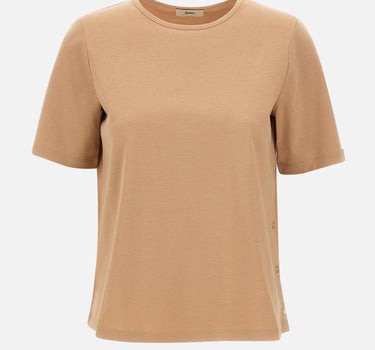 HERNO T-shirt in cotone interlock BEIGE Donna 