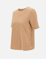 HERNO T-shirt in cotone interlock BEIGE Donna 