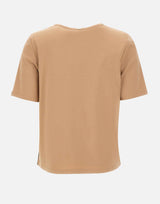 HERNO T-shirt in cotone interlock BEIGE Donna 