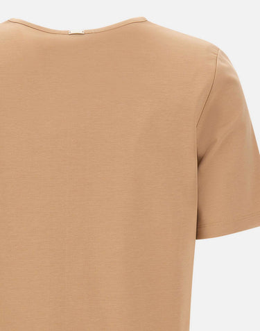 HERNO T-shirt in cotone interlock BEIGE Donna 