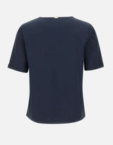 HERNO T-shirt in cotone interlock BLUE Donna 