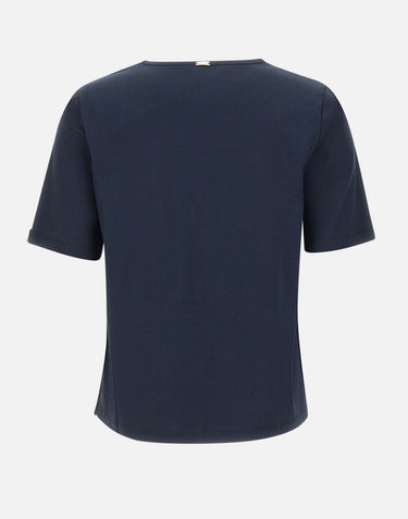 HERNO T-shirt in cotone interlock BLUE Donna 
