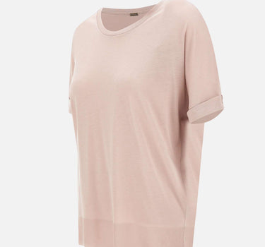 HERNO Maglia a maniche corte in misto cotone Pink Donna 