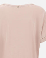 HERNO Maglia a maniche corte in misto cotone Pink Donna 