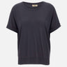 HERNO Maglia a maniche corte in misto cotone BLUE Donna 