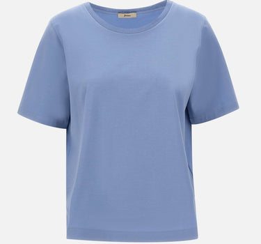 HERNO T-shirt in cotone stretch superfine Light Blue Donna 