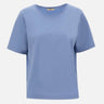 HERNO T-shirt in cotone stretch superfine Light Blue Donna 