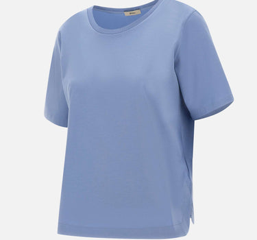HERNO T-shirt in cotone stretch superfine Light Blue Donna 