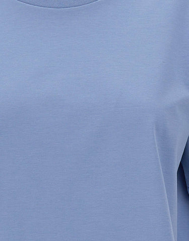 HERNO T-shirt in cotone stretch superfine Light Blue Donna 