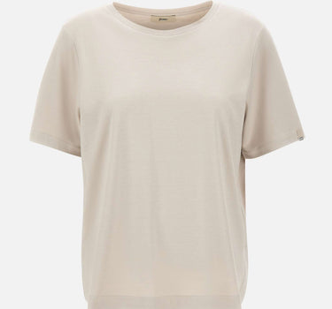 HERNO T-shirt in misto seta e cotone BEIGE Donna 