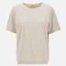 HERNO T-shirt in misto seta e cotone BEIGE Donna 